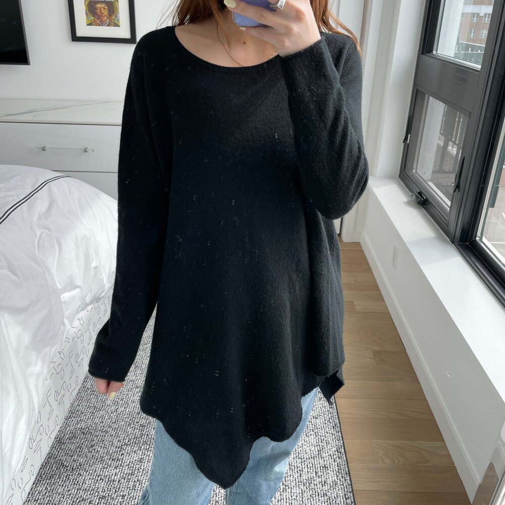 Joie Asymmetric Hem Pullover Wool Cashmere Sweater